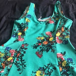 Fit and flair printed dress